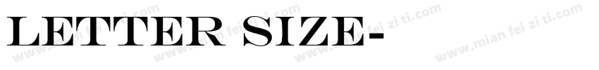 LETTER SIZE字体转换